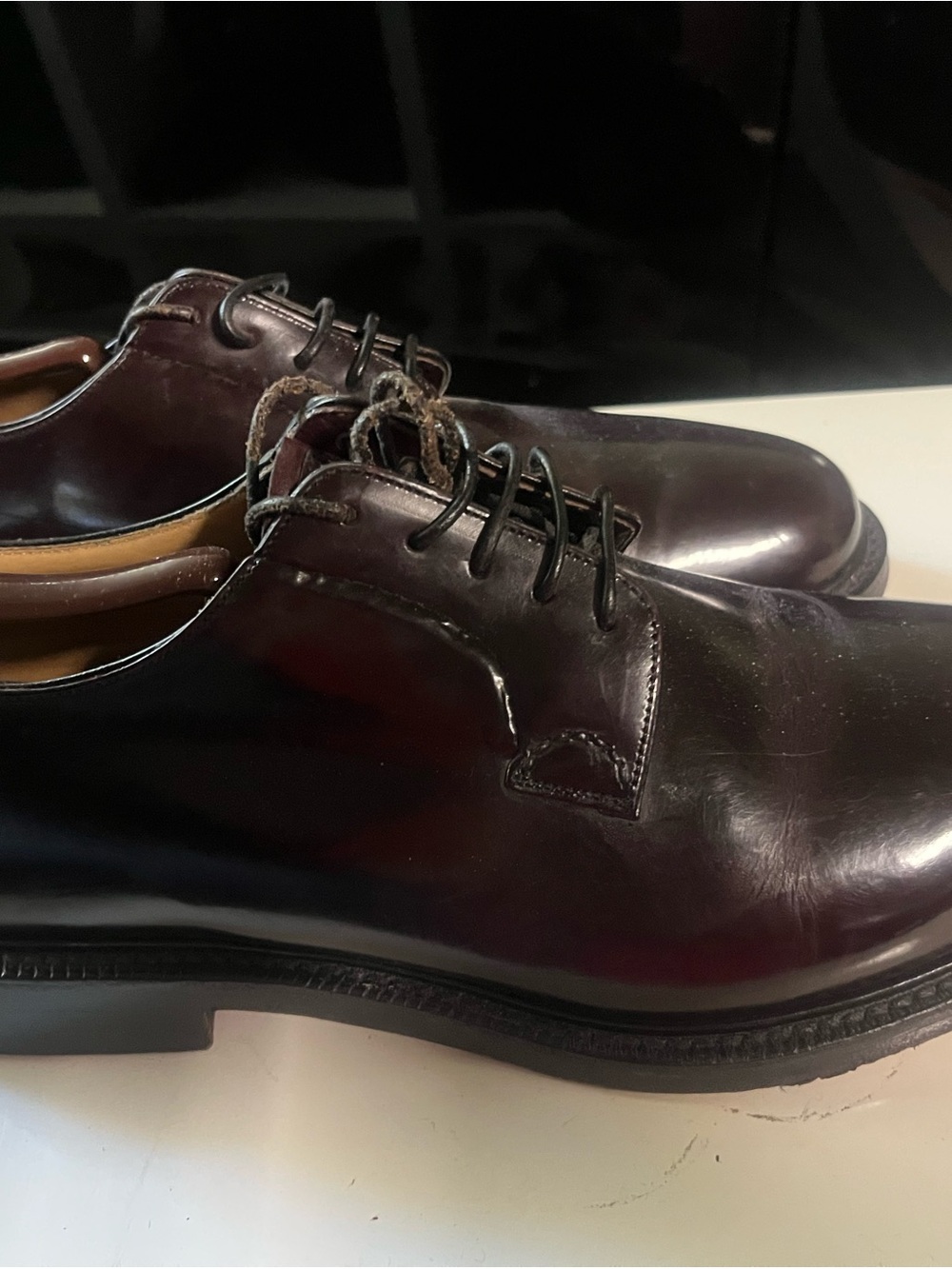 Church's Men's Dark Burgundy Leather Derby Shoes